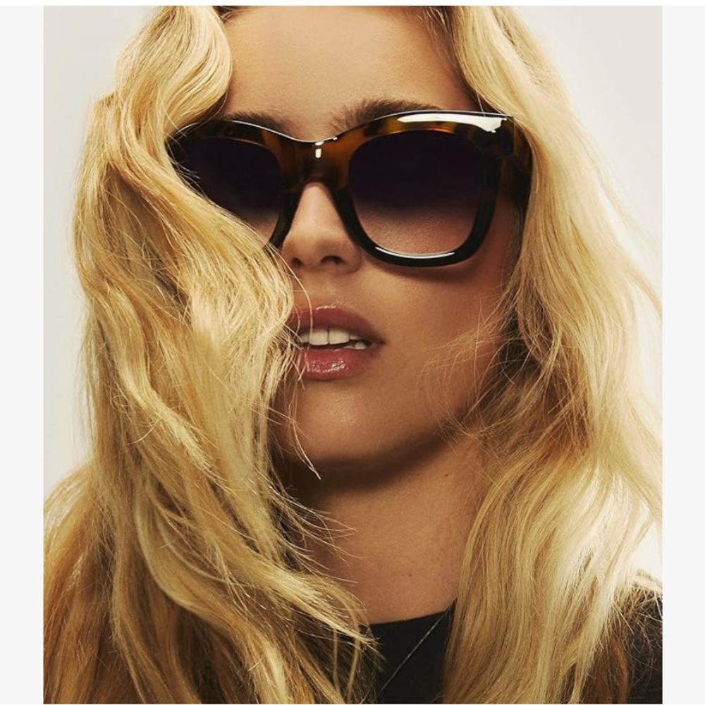 Quay Tortoiseshell Oversized Cat Eye Sunglasses